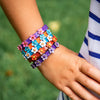 Purple Daisy Tile Bracelet