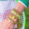 Custom Tennis Team Gold Beaded Bracelet