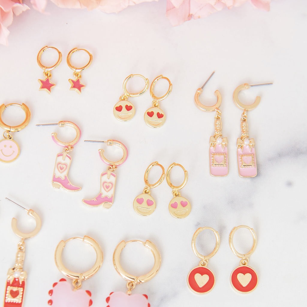 Sterling Silver Polished Pink Enamel Ladybug Children's Post Earrings -  Quality Gold