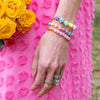 Pink Magical Gold Beaded Bracelet