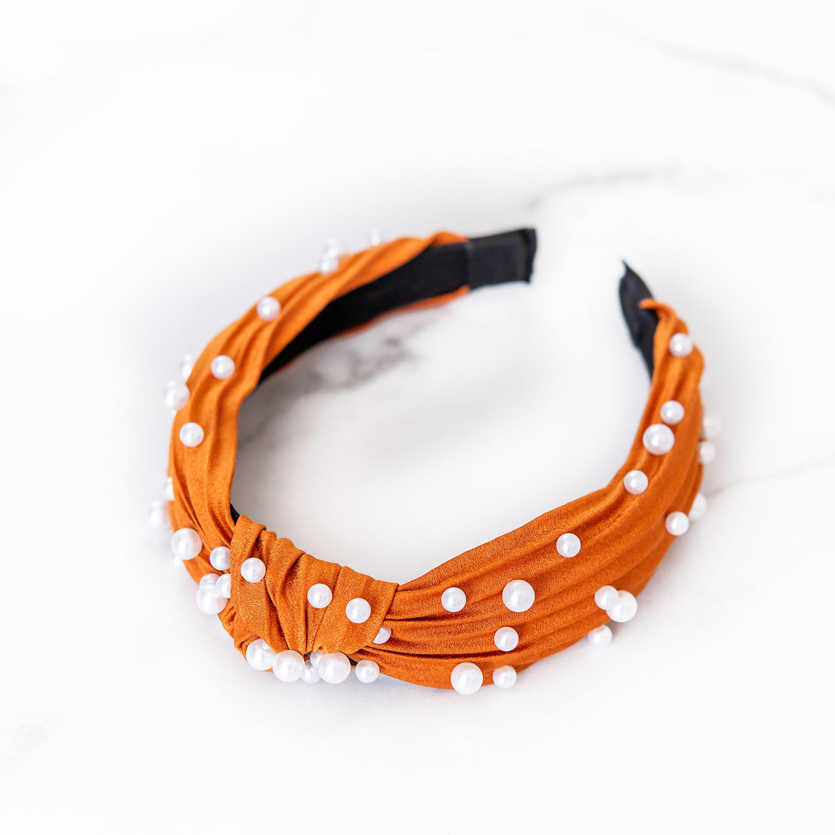 Burnt Orange + Pearl Headband – Golden Thread, Inc.