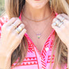 Ombre Rainbow Diamond & Sapphire Heart Necklace