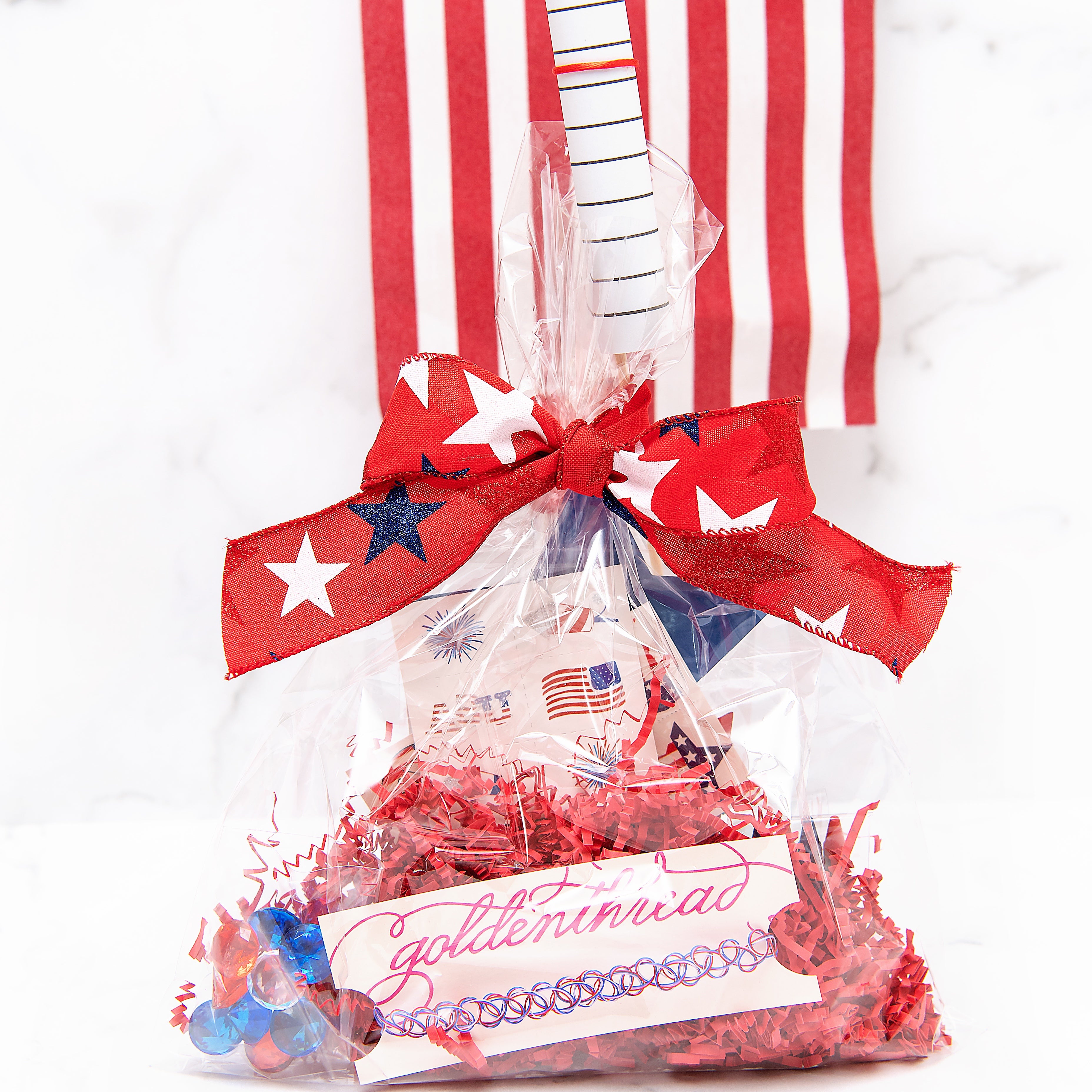 Patriotic Crayon Party Favors; July 4th Party Favors, American