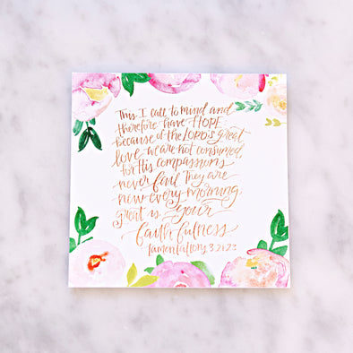 Lamentations 3:21-23 Scripture Card