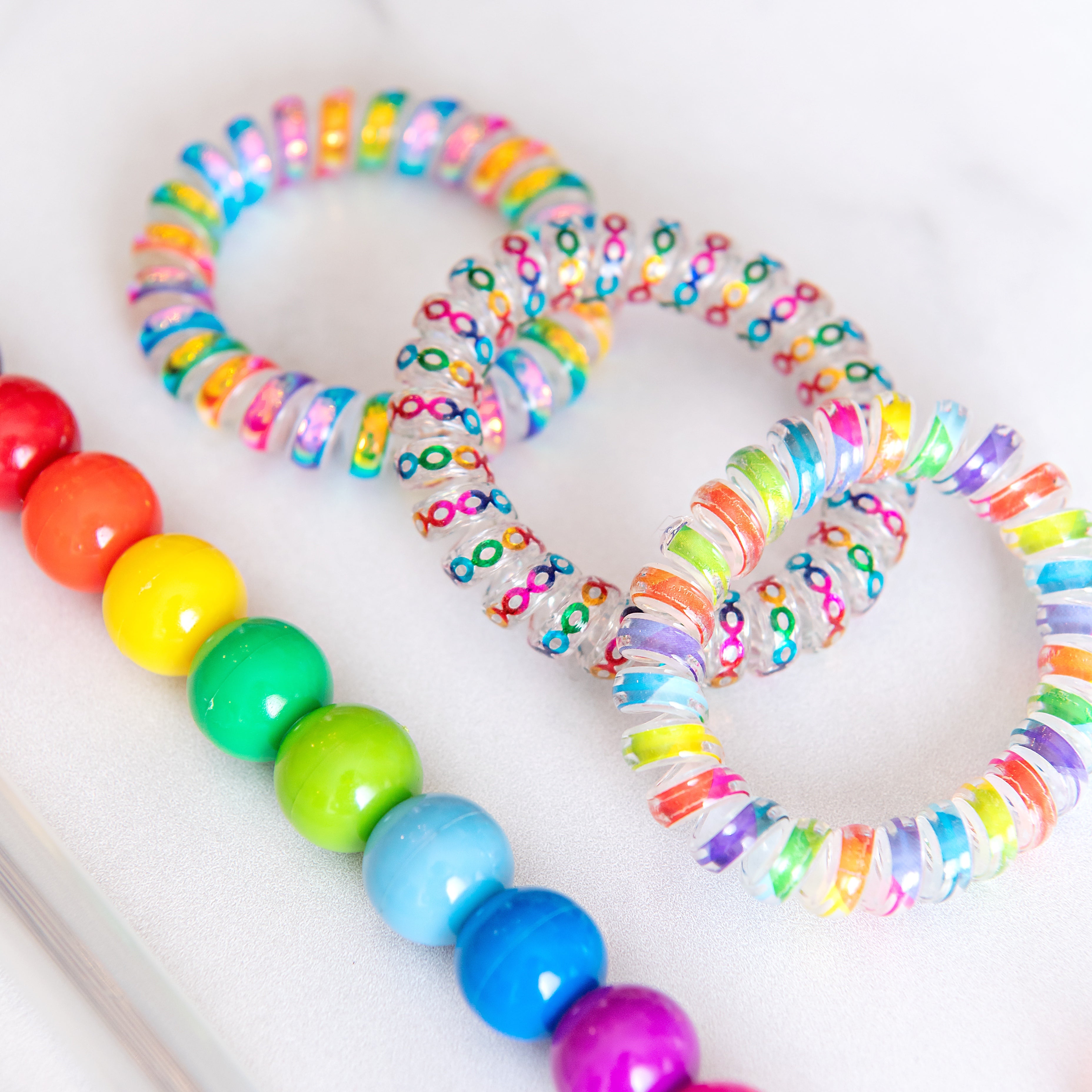Personalized beaded friendship summer Rainbow Loom rubber band bracelet  birthday