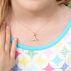Pink Mermaid Tail Charm Necklace
