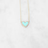 Diamond Turquoise Heart Necklace