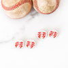 Beaded Baseball Stud Earrings