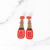 LOVE Bubbly Beaded Earrings | Red