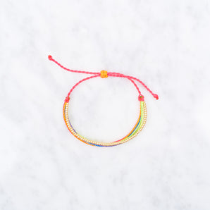 Rainbow Neon Cord Bracelets