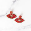 Jeweled Lip Earrings