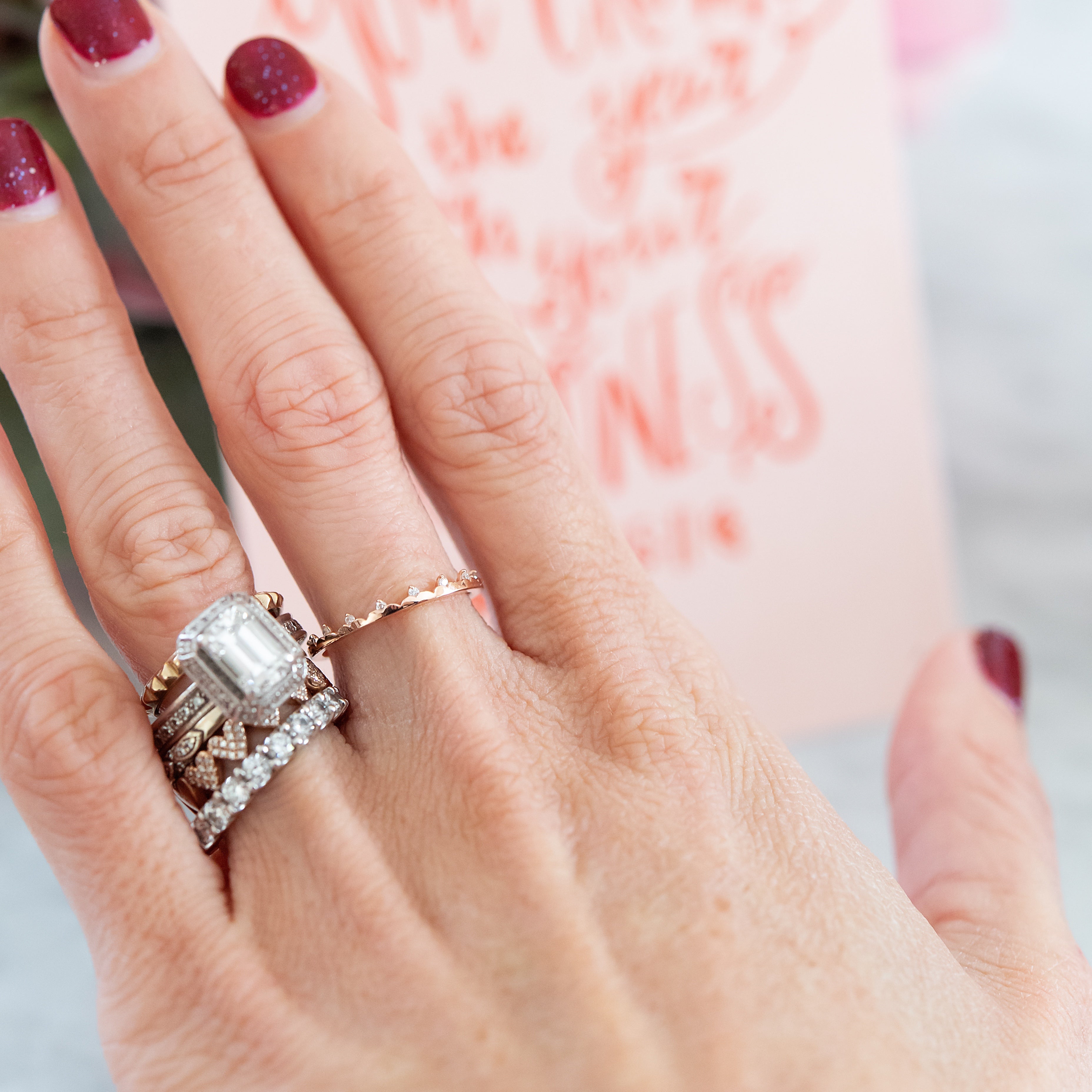 Pear Shaped Crown Engagement Ring and Matching Band - National Jewel  Creations