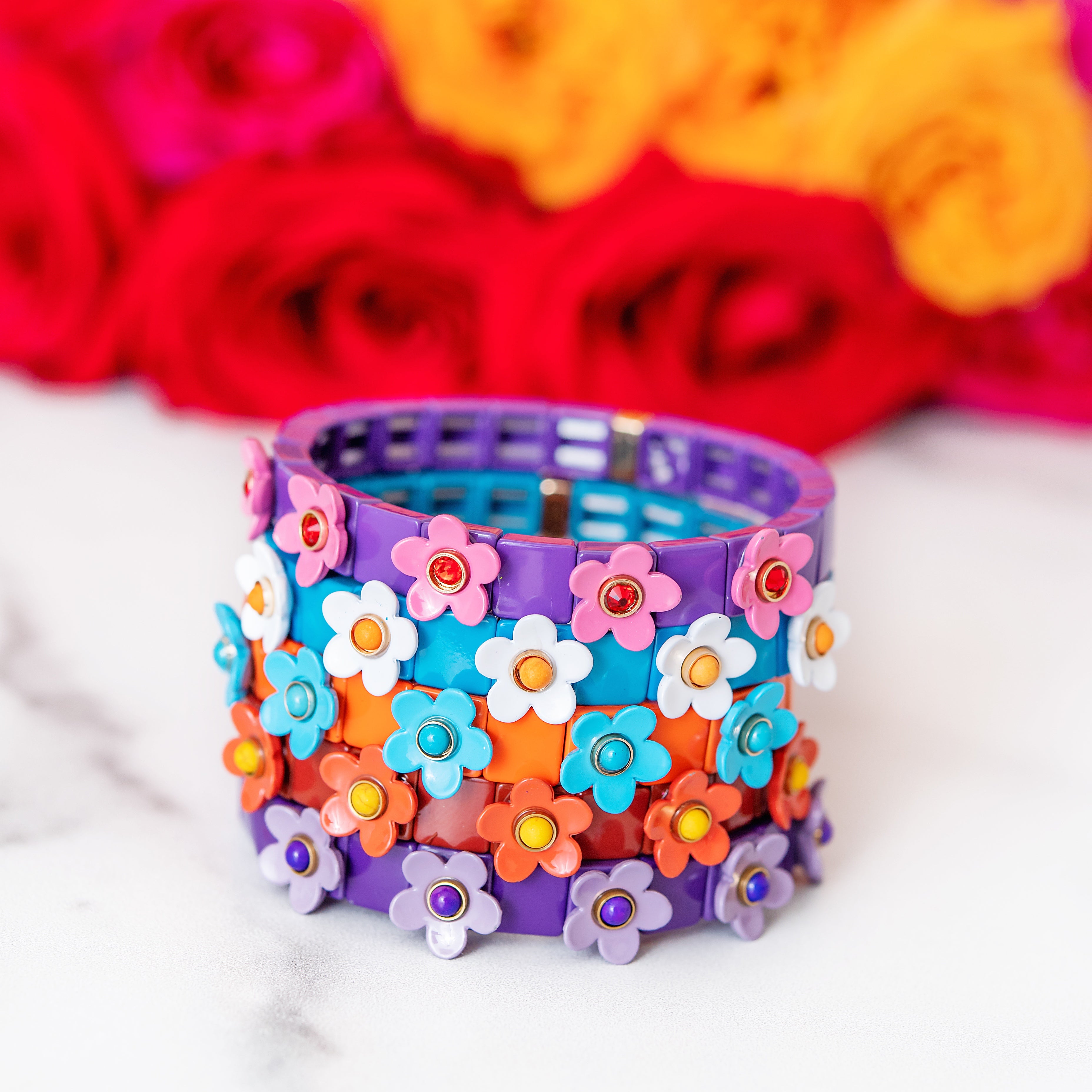 Floral Design Terracotta Earrings | Bloom Draft – IndoVill