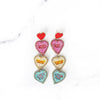 XOXO Conversation Heart Beaded Earrings