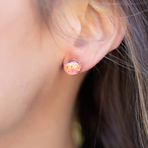 Orange | Mini Star Confetti Stud Earrings