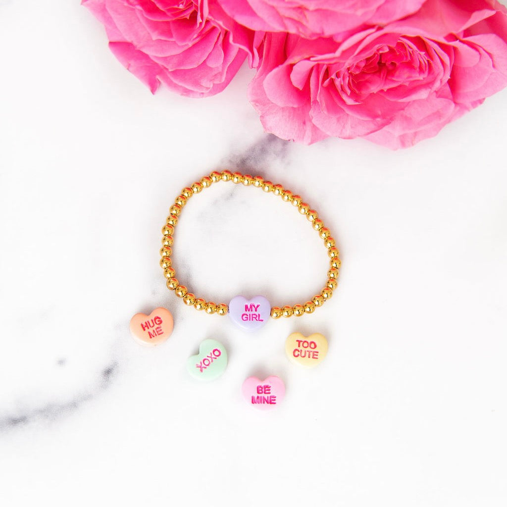 Conversation Heart Candy Bracelets