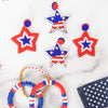 Patriotic Beaded Star Earrings