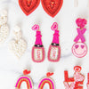 LOVE Bubbly Beaded Earrings | Pink