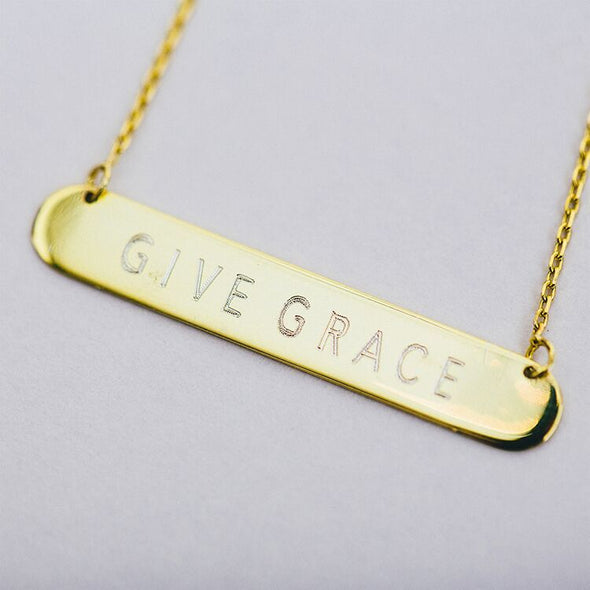 Give Grace Bar Necklace