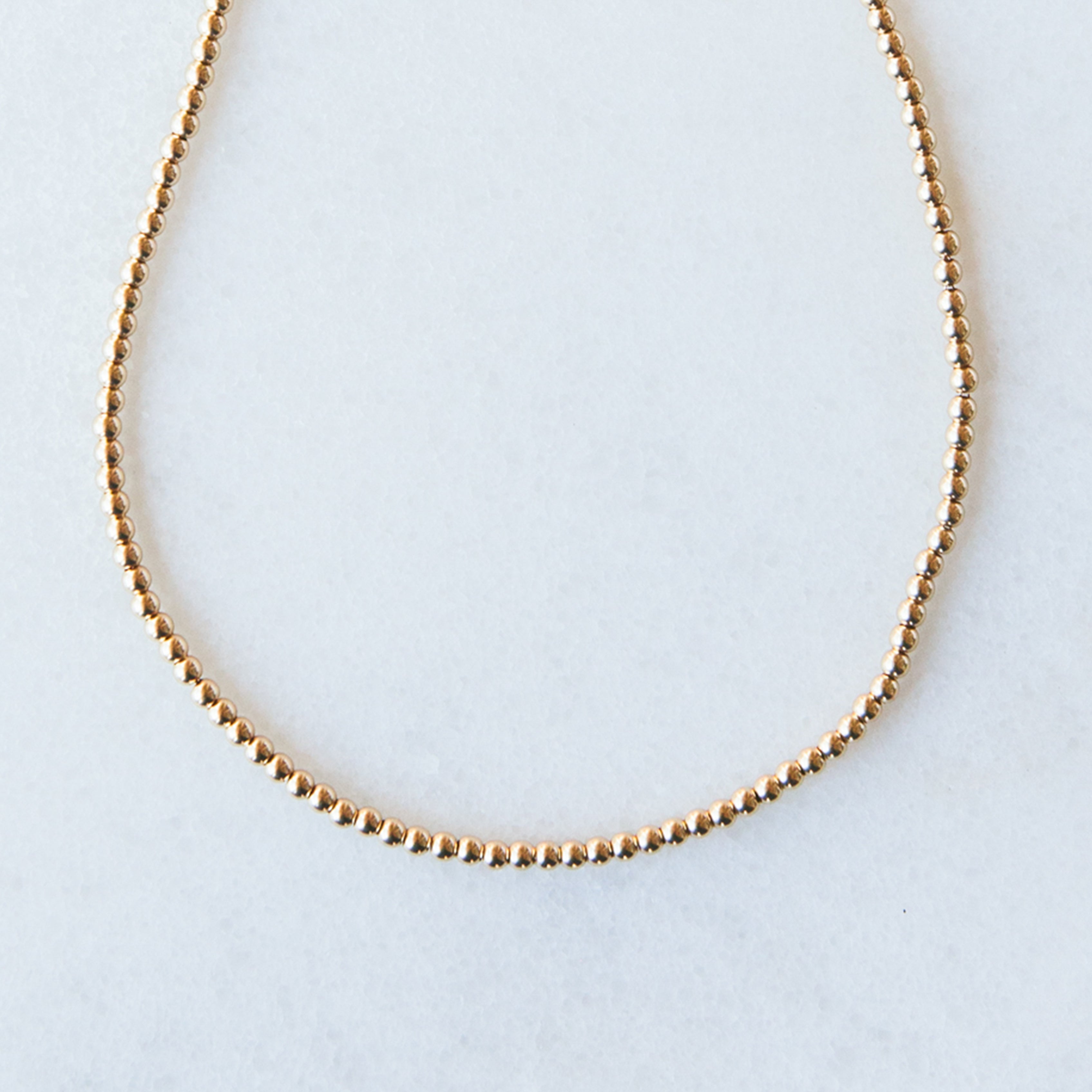 Delicate 9ct Gold Beaded Chain – La Mae Jewellery