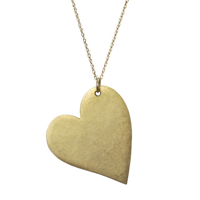 Eden Large Open Heart Cord Necklace in Yellow - kellinsilver.com
