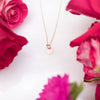 Tiny Pink Heart Necklace