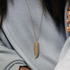 Large Diamond Feather Necklace