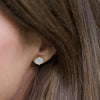 Diamond Crest Earrings | 14-Karat