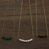 Emerald Bar Necklace | 14-Karat