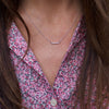 Petite Diamond Bar Necklace | 14-Karat