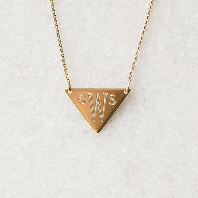 Initial Shield Necklace | 14-Karat