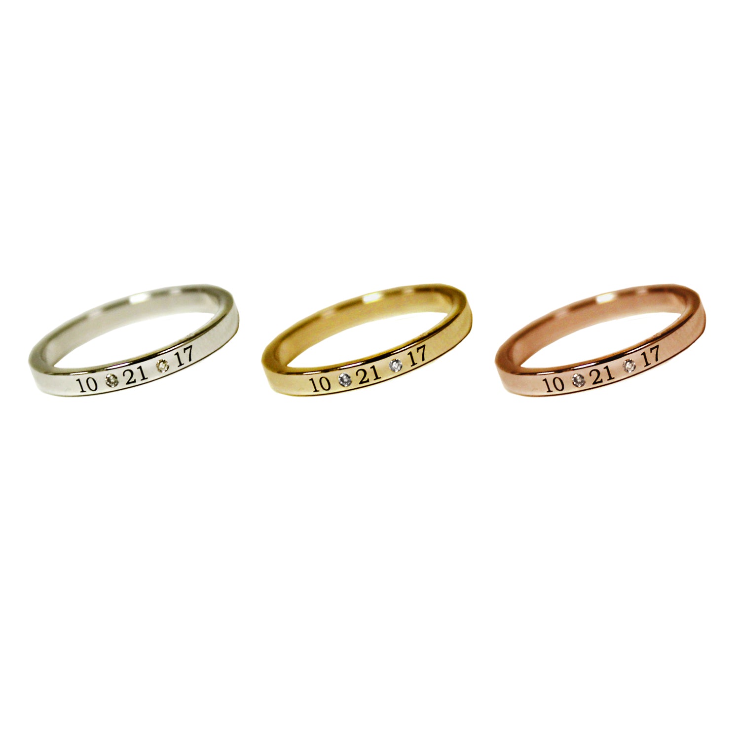 Two Initial Wedding Ring Set [Personalized] | FARUZO