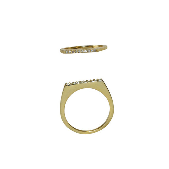 CZ Bar Ring