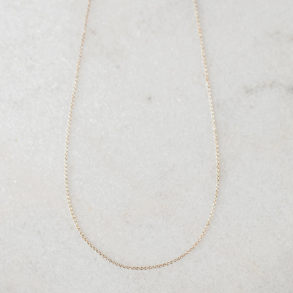 White Gold Trace Diamond Cut Chain Necklace - Turgeon Raine