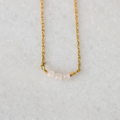 Blush Pink Splash Bar Necklace for Baby and Child