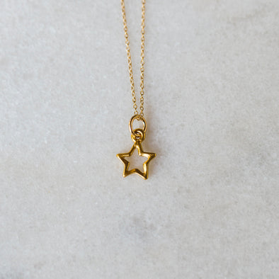 Tiny Open Star Necklace for Baby and Child