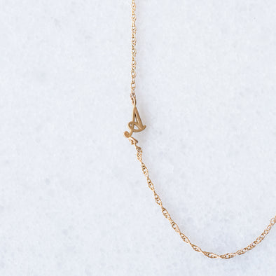 Custom Mini Sideways Initial Necklace | Caitlyn Minimalist