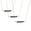 Emerald Bar Necklace | 14-Karat