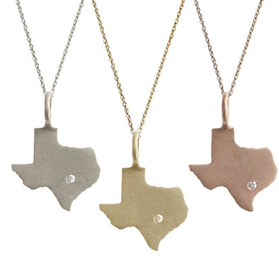 State of Texas with a Diamond | 14-Karat