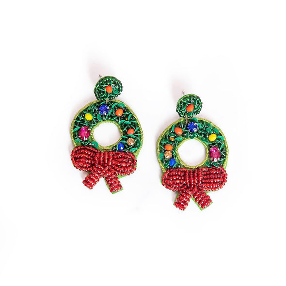 Beaded Wreath Earrings
