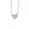 Diamond Turquoise Heart Necklace