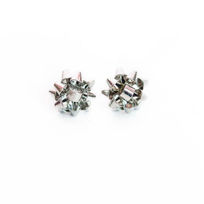 Merry & Bright Bow Studs | Silver
