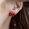 Embellished Bow Stud Earrings