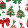 O Christmas Tree Beaded Earrings