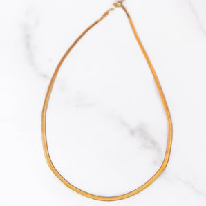 Herringbone Snake Chain Necklace | Stainless Steel